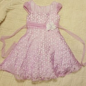 Lavender and white dress